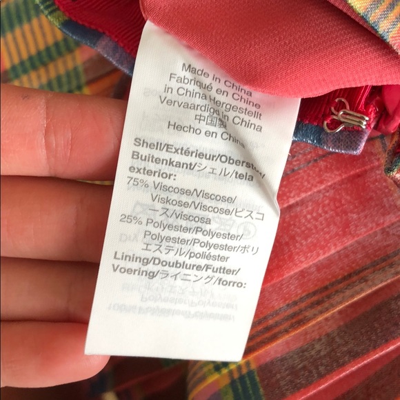 NWT JCrew spring plaid pleated skirt - Picture 5 of 5